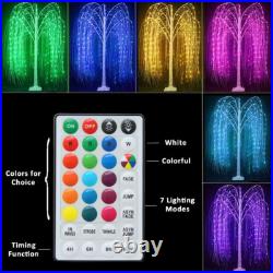 288 LED 6FT Colorful Lighted Willow Tree, RGB LED Tree with Remote, Willow Tree 288 LED 6FT Colorful Lighted Willow Tree, RGB LED Tree with Remote, Willow Tree