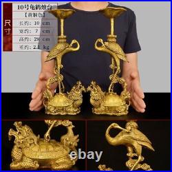 28cm Copper Candlestick Ornaments A Pair of for Buddha In The Buddhist Hall