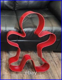 29 Large Red Metal Gingerbread Man Cookie Cutter Wall Decor Christmas Holiday