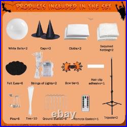 2Packs Halloween Decorations Outdoor, Halloweens Party Decoration white