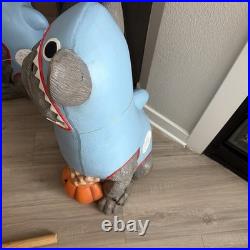 2.5 ft Halloween Classics Hand-Painted LED Gray Frenchie in Shark Greeter