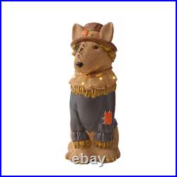 2.5ft Bull Terrier Scarecrow Greeter LED Halloween Yard Porch Decor Prop NEW