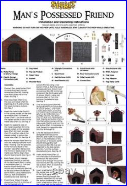 2.8' Possessed Dog in Doghouse Motion Activated Animatronic Halloween Decoration