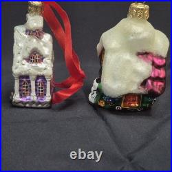 2 Christopher Radko Christmas Tree Ornemants Cottage & Church
