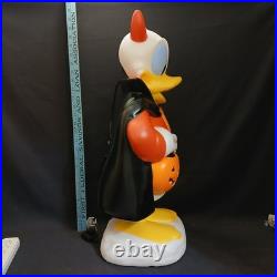 2' Ft Disney Donald Duck In Devil Suit Blow Mold Halloween Lighted Decor Gemmy