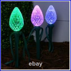 2 GE Color Effects 8-Marker Color Changing Christmas Light Bulb Pathway Markers