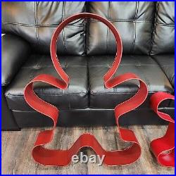 2 Giant Red Metal Gingerbread Man Cookie Cutter Wall Decor Christmas Holiday