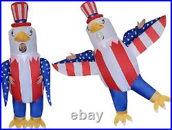 2 Packs Patriotic Inflatable USA Bald Eagle Costume 4Th of July Eagle Blow-Up Co