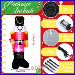 2 Pcs 8 Ft Christmas Inflatables Nutcracker Soldier Style Built-In Lights, Out