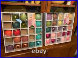 2 Sets Of Anthropologie Terrain Glass Bulb Holiday Ornaments