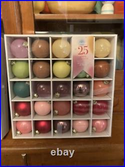 2 Sets Of Anthropologie Terrain Glass Bulb Holiday Ornaments