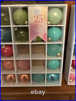 2 Sets Of Anthropologie Terrain Glass Bulb Holiday Ornaments