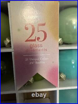 2 Sets Of Anthropologie Terrain Glass Bulb Holiday Ornaments