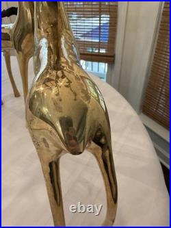2 Showstoppong VTG Gold Brass Reindeer 10 Count Candelabra Pottery Barn 20