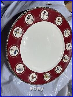 2 Williams Sonoma 12 Days of Christmas Dinner Plates twelve 12 Marc Lacaze New
