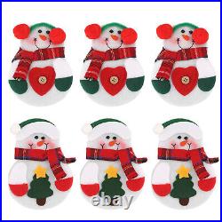 2x/4x Snowman Santa Claus Cutlery Bag Knife Fork Set Xmas New Year Tableware 2x/4x Snowman Santa Claus Cutlery Bag Knife Fork Set Xmas New Year Tableware