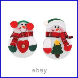 2x/4x Snowman Santa Claus Cutlery Bag Knife Fork Set Xmas New Year Tableware 2x/4x Snowman Santa Claus Cutlery Bag Knife Fork Set Xmas New Year Tableware