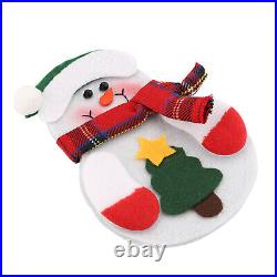 2x/4x Snowman Santa Claus Cutlery Bag Knife Fork Set Xmas New Year Tableware 2x/4x Snowman Santa Claus Cutlery Bag Knife Fork Set Xmas New Year Tableware
