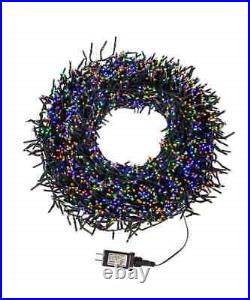 3000-Light Set 98-Feet MULTICOLOR LED CLUSTER Green Wire Christmas AD1006M NEW