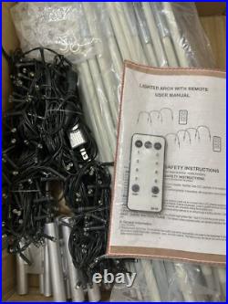 300 LED Christmas Light Arch Outdoor Warm White with Remote 8 Modes