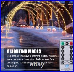 300 LED Christmas Light Arch Outdoor Warm White with Remote 8 Modes