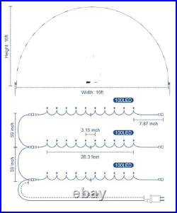 300 LED Christmas Light Arch Outdoor Warm White with Remote 8 Modes