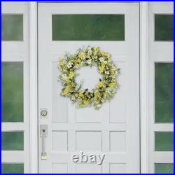30 In. Artificial Dogwood and Daisy Floral Spring Wreath