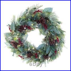 30 Inch Artificial Christmas Wreath Winter Frost Collection 30 inch