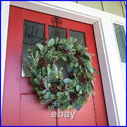 30 Inch Artificial Christmas Wreath Winter Frost Collection 30 inch