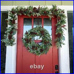 30 Inch Artificial Christmas Wreath Winter Frost Collection 30 inch