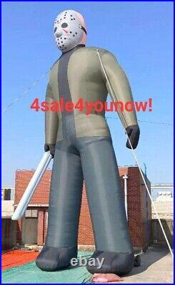 32' Foot Inflatable Jason Voorhees Friday The 13th New With Led Lights 32' Foot Inflatable Jason Voorhees Friday The 13th New With Led Lights