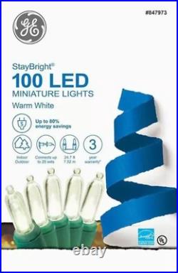 32 GE StayBright 100-Count 24.75-ft Constant Warm White Mini LED Plug-In Lights 32 GE StayBright 100-Count 24.75-ft Constant Warm White Mini LED Plug-In Lights