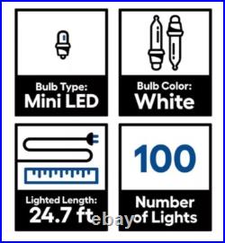 32 GE StayBright 100-Count 24.75-ft Constant Warm White Mini LED Plug-In Lights 32 GE StayBright 100-Count 24.75-ft Constant Warm White Mini LED Plug-In Lights
