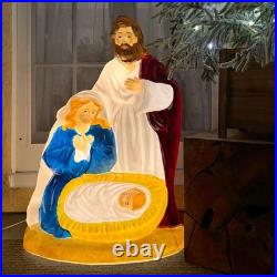 32 Nativity Blow Mold, Lighted Indoor & Outdoor Christmas Decoration, Vintag