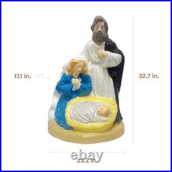 32 Nativity Blow Mold, Lighted Indoor & Outdoor Christmas Decoration, Vintag