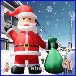33FT Giant Christmas Inflatable Santa Claus Xmas Yard Lawn Decoration With Blower