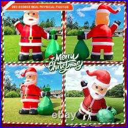 33FT Giant Christmas Inflatable Santa Claus Xmas Yard Lawn Decoration With Blower