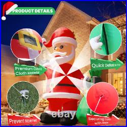33FT Giant Christmas Inflatable Santa Claus Xmas Yard Lawn Decoration With Blower