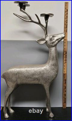 34 Tall Aluminum Christmas Reindeer Candle Holder Candalabra Indoor/Outdoor