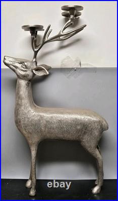 34 Tall Aluminum Christmas Reindeer Candle Holder Candalabra Indoor/Outdoor
