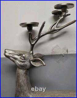 34 Tall Aluminum Christmas Reindeer Candle Holder Candalabra Indoor/Outdoor