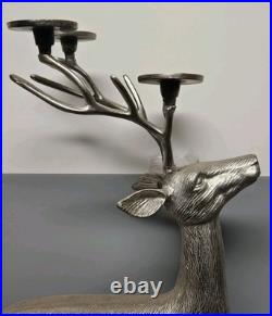 34 Tall Aluminum Christmas Reindeer Candle Holder Candalabra Indoor/Outdoor