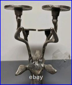 34 Tall Aluminum Christmas Reindeer Candle Holder Candalabra Indoor/Outdoor