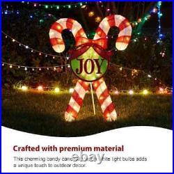 35.5 in. H Lighted Christmas Candy Cane Outdoor Decor with 60 Warm White LED Lig 35.5 in. H Lighted Christmas Candy Cane Outdoor Decor with 60 Warm White LED Lig