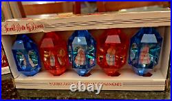 35 Vintage Jewel Brite by Decor Unbreakable Christmas Ornaments Birds Teardrop
