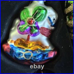 36 Christmas Ornaments Collection Vintage Handblown Handpainted Wood Brass Box 36 Christmas Ornaments Collection Vintage Handblown Handpainted Wood Brass Box