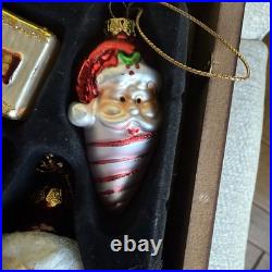 36 Christmas Ornaments Collection Vintage Handblown Handpainted Wood Brass Box 36 Christmas Ornaments Collection Vintage Handblown Handpainted Wood Brass Box