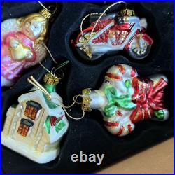 36 Christmas Ornaments Collection Vintage Handblown Handpainted Wood Brass Box 36 Christmas Ornaments Collection Vintage Handblown Handpainted Wood Brass Box