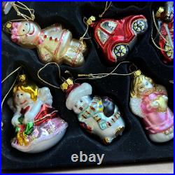 36 Christmas Ornaments Collection Vintage Handblown Handpainted Wood Brass Box 36 Christmas Ornaments Collection Vintage Handblown Handpainted Wood Brass Box