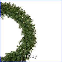 36 in. Green Pre-Lit Rockwood Pine Artificial Christmas Wreath